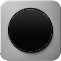 Berker R.1, Рамка: нержавеющая сталь. Вставка: черный