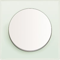 Berker R.3, Рамка: полярная белизна. Вставка: полярная белизна. Стекло