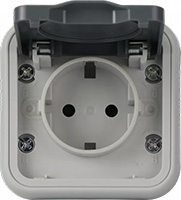 Donel W55, Встраиваемая розетка, цвет: Серый