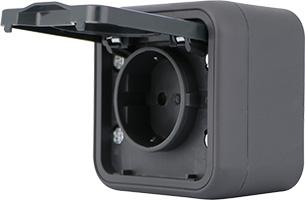 Donel W55, Накладная розетка, цвет: Антрацит