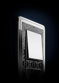 Блок выключатель и розетка Gira ClassiX Art. Цвет: хром/черный