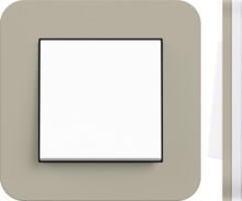 Gira, E3, Цвет: Серо-бежевый матовый / Белое основание