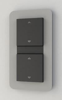 Gira, серия E3, Цвет: Светло-серый матовый, Блок выключателей жалюзи на 2 поста