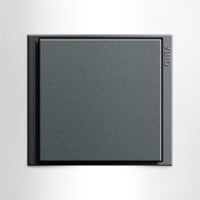 Gira Event. Цвет рамки: Белый глянцевый; Цвет вставки и клавиши: Антрацит