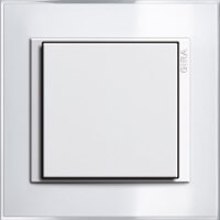 Gira Event Clear. Цвет рамки: Белый; Цвет вставки и клавиши: Белый матовый