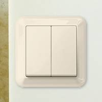 Merten, M-Trend, Выключатель двухклавишный, Цвет: Бежевый