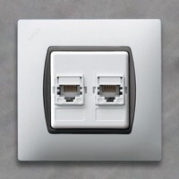 Компьютерная розетка Simon 27, Цвет: Серый