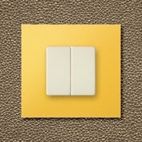 Двойной выключатель Simon 27 play, Цвет: Желтый