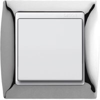 Simon 82, Цвет: Хром / Белая вставка