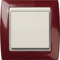 Simon 82, Цвет: Гранатовый металлик / Вставка - слоновая кость