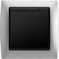 Simon 82, Цвет: Алюминий матовый / Вставка - графит