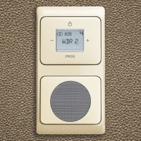 Радио и динамик ABB, Alpha exclusive, Цвет: Палладий