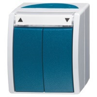 Выключатель для жалюзи ABB, Ocean, Цвет: Светло-синий