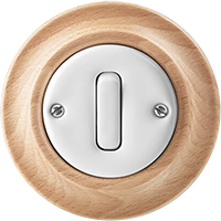 ABB, Decento, цвет: белый фарфор с рамкой Бук