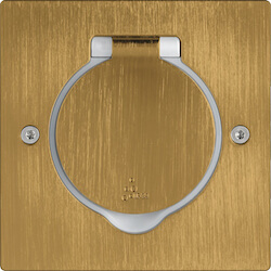 Legrand, DLP IP 44, Встраиваемый розеточный блок, цвет - бронза, форма - квадратная.