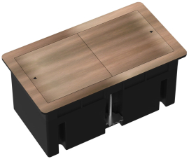 Встраиваемый розеточный блок со сдвижными крышками
Лючки DDSB,  для столов и мебели,  4 модуля,   цвет - медь красная,  металл,  DDSB4ZRC,  Donel
 - PULSAL.RU