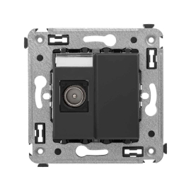 Розетка одиночная
Avanti,  телевизионная (TV),  одинарная,   цвет - черный матовый,  пластмасса,  4412503DKC,  DKC_4412503,  DKC
 - PULSAL.RU