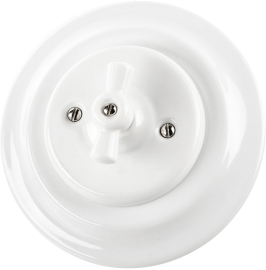 Выключатель
Болонь,   цвет - белый,  фарфор / керамика,  SQ1820-0020,  TDM
 - PULSAL.RU