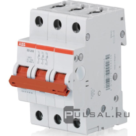 Рубильник SD200, 3 полюса, 40А, SD203/40, ABB - PULSAL.RU