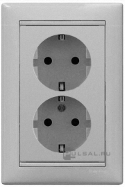Розетка
Valena,  со шторками,  с заземлением,  двойная,  винтовые клеммы,   цвет - алюминий,  пластмасса,  770127,  7 701 27,  Legrand
 - PULSAL.RU