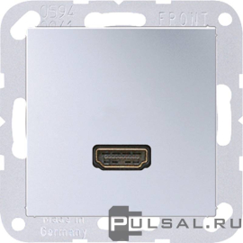 Розетка HDMI
A VIVA,  A 500,  A creation,  A 550,  A flow,   цвет - алюминий,  пластмасса,  MAA1112AL,  MA A 1112 AL,  JUNG
 - PULSAL.RU