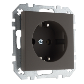 Розетка
Epsilon,  Retro Liregus,  без шторок,  с заземлением,  одинарная,  безвинтовые клеммы,   цвет - коричневый матовый,  пластмасса,  IKL16-204-01.R/ON31,  LIREGUS
 - PULSAL.RU