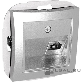 Розетка компьютерная RJ45 Cat.5e (UTP)
Дуэт,  одинарная,   цвет - серебристый,  пластмасса,  WDE000383,  Schneider Electric
 - PULSAL.RU