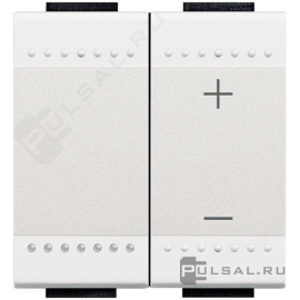 Светорегулятор (диммер) 20-600 Вт/ВА
LivingLight,  LivingLight AIR,  клавишный,  с возможностью управления с 2-х мест,  лампы накаливания и галогенные 220В (R),  лампы с индукционным (обмоточным) трансформ.(L),   цвет - белый,  пластмасса,  N4408N,  BTicino
 - PULSAL.RU