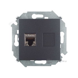 Розетка компьютерная RJ45 кат.6A (АМР, FTP)
Simon 15,  одинарная,   цвет - графит,  пластмасса,  1591563-038,  Simon
 - PULSAL.RU
