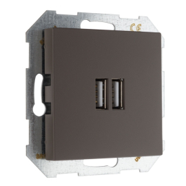 Розетка USB type-A+А, 3,4А
Epsilon,  Retro Liregus,  USB type-A 5V,  двойная,   цвет - коричневый матовый,  пластмасса,  IUK-2-01.R/ON31,  29-016,  LIREGUS
 - PULSAL.RU