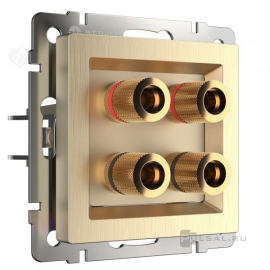 Розетка акустическая
Alumax,  Split,  Slab,  Senso,  Baguette,  Acrylic,  Platinum,  Elite,  Snabb,  Stream,  Flock,  Stark,  Fiore,  Favorit,  Diamant,  Aluminium,  Antik,  Metallic,  2 пары,   цвет - шампань рифленый,  пластмасса,  W1185010,  a051421,  Werkel
 - PULSAL.RU