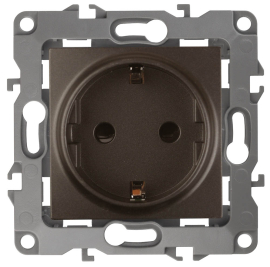 Розетка
Эра 12,  со шторками,  с заземлением,  одинарная,   цвет - бронза,  пластмасса,  Б0019324,  12-2102-13,  ЭРА
 - PULSAL.RU