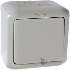 Выключатель двухполюсный
Quteo,  одноклавишный,  с возможностью подсветки,   цвет - серый,  пластмасса,  IP 44,  782339,  7 823 39,  Legrand
 - PULSAL.RU