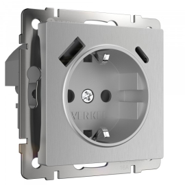 Розетка USB A+C, 3.0А с электрической розеткой
Alumax,  Split,  Slab,  Senso,  Baguette,  Acrylic,  Platinum,  Elite,  Snabb,  Stream,  Flock,  Stark,  Fiore,  Favorit,  Diamant,  Aluminium,  Antik,  Metallic,  USB type-C 5V,  USB type-A 5V,  Электр. с USB,  двойная,   цвет - серебряный рифленый,  пластмасса,  W1171709,  a056277,  Werkel
 - PULSAL.RU