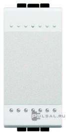 Переключатель
LivingLight,  LivingLight AIR,  одноклавишный,  без подсветки,  с возможностью подсветки,   цвет - белый,  пластмасса,  N4003N,  BTicino
 - PULSAL.RU