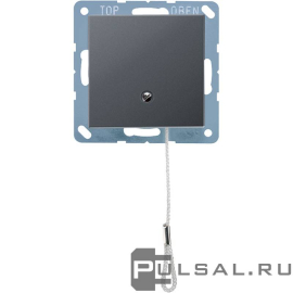 Выключатель со шнурком
A VIVA,  A creation,  A 550,  A flow,  ECO profi и ECO profi Standart,  ECO profi design (ECO Profi Deco),  без подсветки,   цвет - антрацит матовый,  пластмасса,  A506BFNUZANM,  A 506 BF NUZ ANM,  JUNG
 - PULSAL.RU