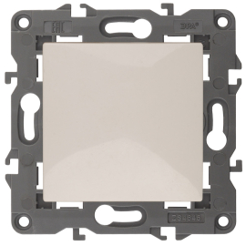 Кнопка Н.О. 
Elegance,  одноклавишный,   цвет - слоновая кость,  пластмасса,  Б0047863,  14-1111-02,  ЭРА
 - PULSAL.RU