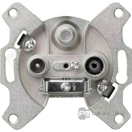 Розетка оконечная
A VIVA,  ECO profi и ECO profi Standart,  ECO profi design (ECO Profi Deco),  телевизионная (TV),  спутниковая (SAT),  радио (R),  тройная,  S4100,  S4100,  JUNG
 - PULSAL.RU