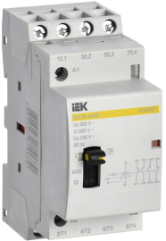 Контактор модульный с ручным управлением KARAT, 4НО, 20А, 220В AC, MKK12-20-40, IEK - PULSAL.RU