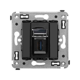 Разъем для передачи данных USB 3.0
Avanti,  USB данные,  одинарная,   цвет - черный квадрат,  пластмасса,  4402303DKC,  DKC_4402303,  DKC
 - PULSAL.RU