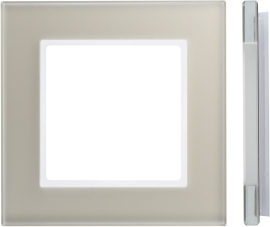 Рамкa Classic
Epsilon,  1 пост,   цвет - шампань стекло матовое,  вертикальная,  горизонтальная,  стекло,  K14-245-01.E/ChG,  LIREGUS
 - PULSAL.RU