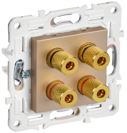 Розетка акустическая
Skandy,  2 пары,   цвет - песчаный,  пластмасса,  SK-S40-K98,  IEK
 - PULSAL.RU