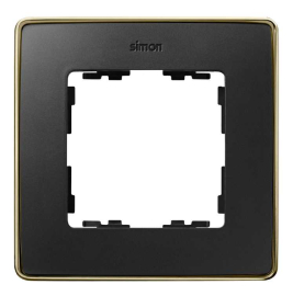 Рамка
Simon 82 Detail,  1 пост,   цвет - черный матовый,  шампань,  вертикальная,  горизонтальная,  металл,  пластмасса,  8201610-394,  Simon
 - PULSAL.RU