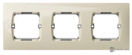 Рамка с суппортом
Simon 27,  3 поста,   цвет - слоновая кость,  вертикальная,  горизонтальная,  пластмасса,  27630-62,  Simon
 - PULSAL.RU