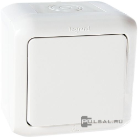 Переключатель
Quteo,  одноклавишный,  без подсветки,  с возможностью подсветки,   цвет - белый,  пластмасса,  IP 44,  782304,  7 823 04,  Legrand
 - PULSAL.RU