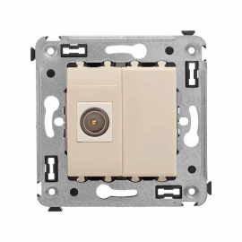 Розетка одиночная
Avanti,  телевизионная (TV),  одинарная,   цвет - ванильная дымка,  пластмасса,  4405503DKC,  DKC_4405503,  DKC
 - PULSAL.RU