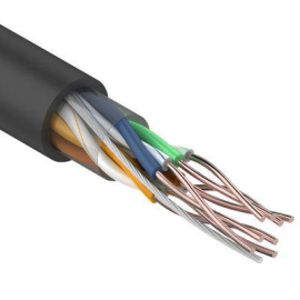 Кабель витая пара U/UTP, cat 5e, PE, 4PR, 24AWG, внешний (бухта 50 м)