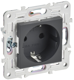 Розетка
Skandy,  со шторками,  с заземлением,  одинарная,  винтовые клеммы,   цвет - титан,  пластмасса,  SK-R14-16-K48,  IEK
 - PULSAL.RU