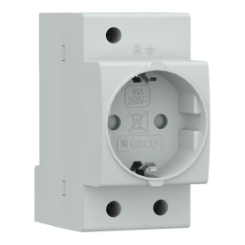 Розетка на DIN-рейку с заземлением с защитными шторками РДЕ-47 16А AVERES,  PROxima,  BASIC,  PROxima BOX,  BASIC BOX,  Nova,  SlimBox,  ArtShell, RDE4716, EKF - PULSAL.RU