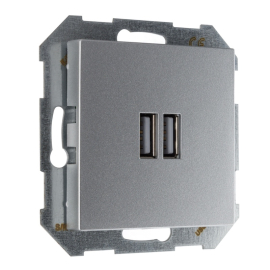 Розетка USB type-A+А, 3,4А
Epsilon,  Retro Liregus,  USB type-A 5V,  двойная,   цвет - алюминий,  пластмасса,  IUK-2-01.E/Mt,  28-1857,  LIREGUS
 - PULSAL.RU